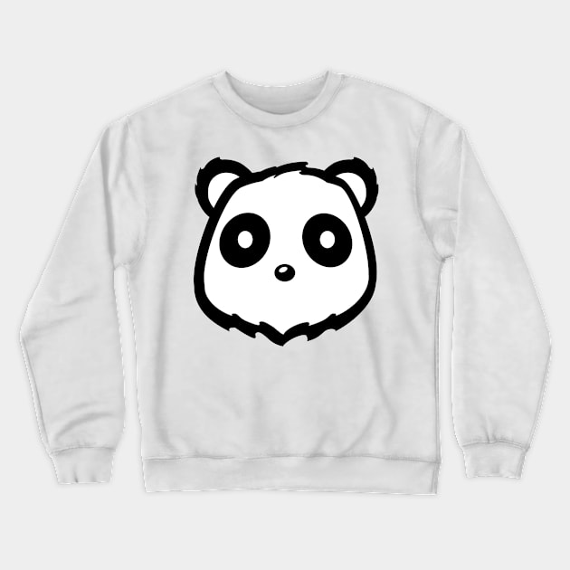 Panda Head Crewneck Sweatshirt by citypanda